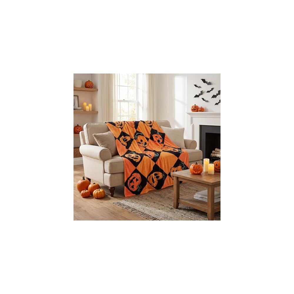 Autumn Harvest Flannel Throw Blanket, W50 x L70in